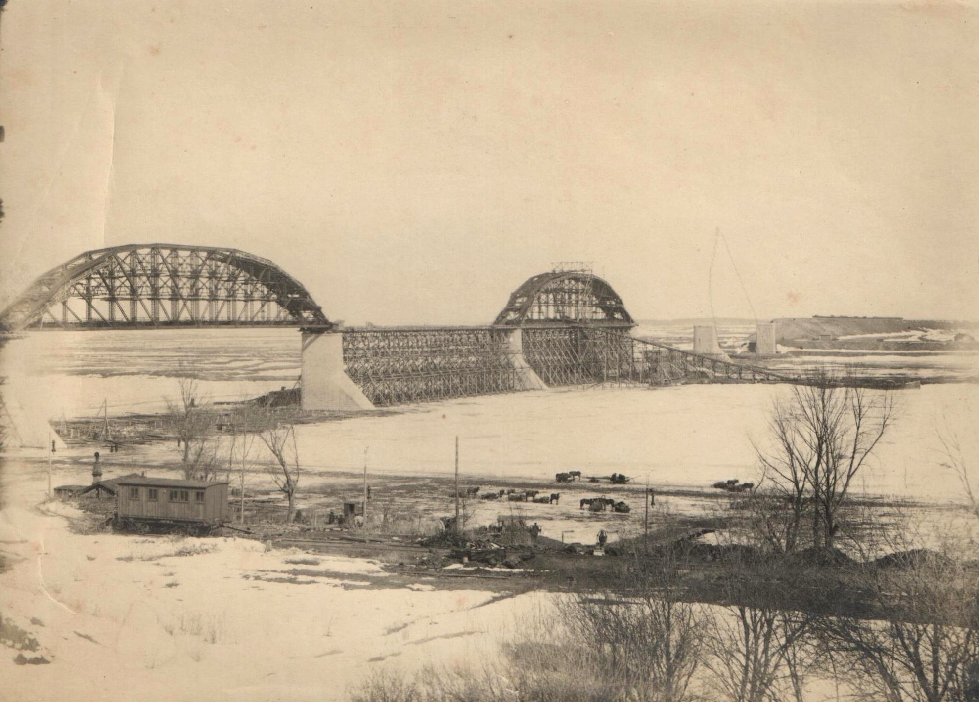 Строительство Муромского железнодорожного моста через Оку в 1911-1912 годах